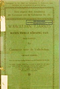 Wawatjan Tjarios Raden Pandji Kerneng Pati