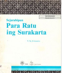 Sejarahipun Para Ratu ing Surakarta